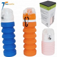 Leak proof travel silicone water bottle for Travel Trip Camping Cycling Fishing Climbing Sports