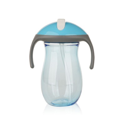 2017 Bpa free tritan baby drink cup with handles 360 sippy cup children cup with straw