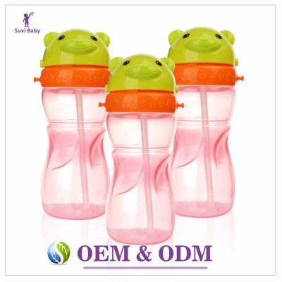 Wholesale fashion customized BPA free plastic cup with lid and straw