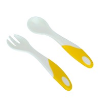 BPA free wholesale custom baby feeding plastic fork and spoon set