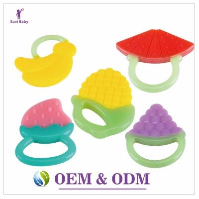 Free sample wholesale teething baby teether soft plastic silicone chew toys for kids